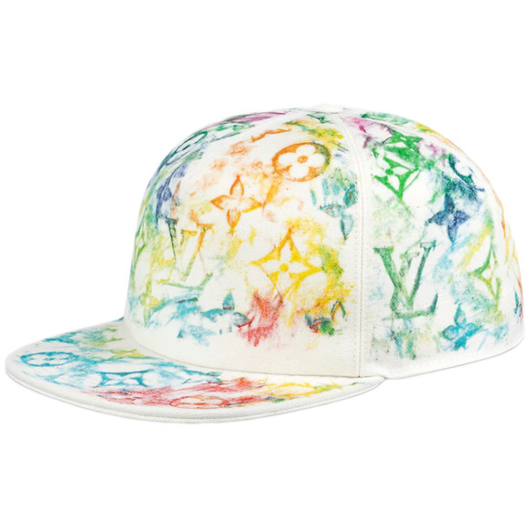 Louis Vuitton Monogram Pastel Multicolor White LV Logo Sun Cap Baseball Hat 58cm - Picture 1 of 8